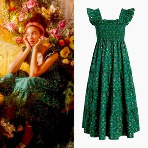 Hill House Ellie in Emerald Trellis